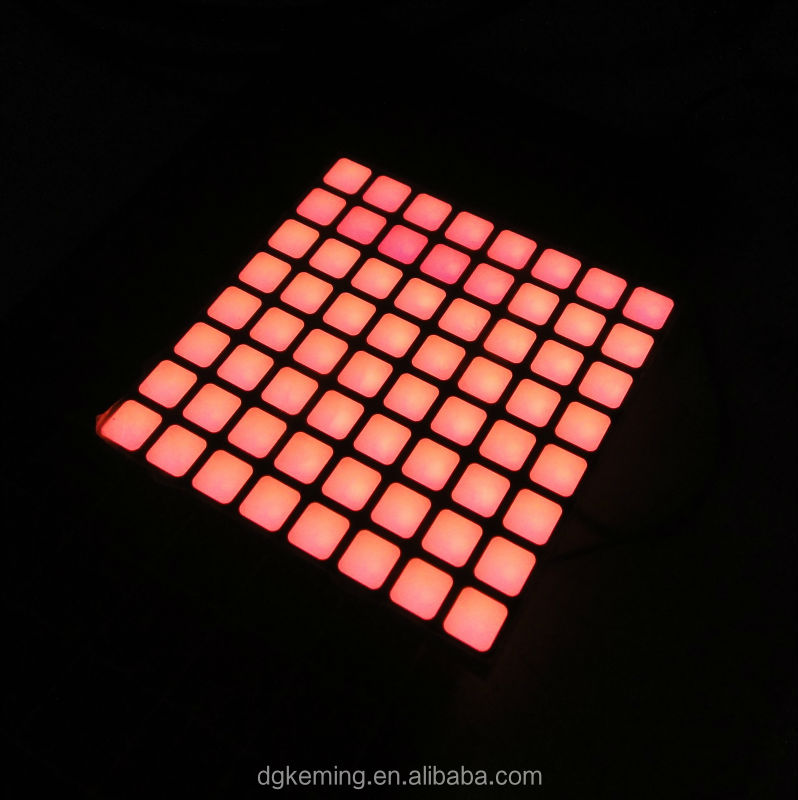 Full color red green blue square 8x8 dot array led rgb dmx led matrix