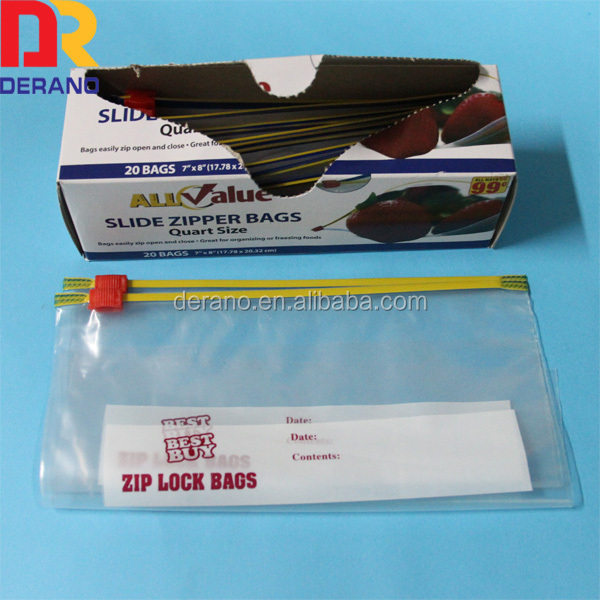 ldpe slider zipper bag,resealable bag,reclosable bag