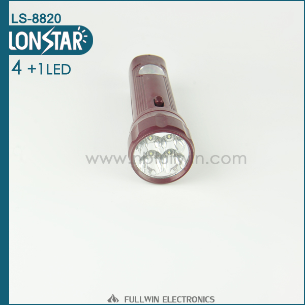 8820グレー色のプラスチック製のled懐中電灯トーチ5led懐中電灯トーチ問屋・仕入れ・卸・卸売り