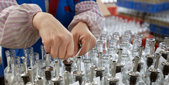 sinoglass3個のユニークな正方形の丸いデザインを測定すると蓋のガラス保存瓶セット問屋・仕入れ・卸・卸売り