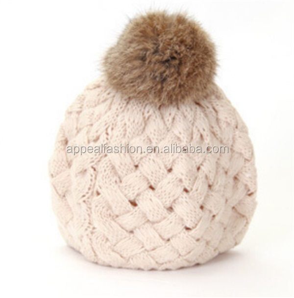 カラフルな冬のかぎ針編みのニット赤ちゃんの帽子ポンポンとボール上部問屋・仕入れ・卸・卸売り