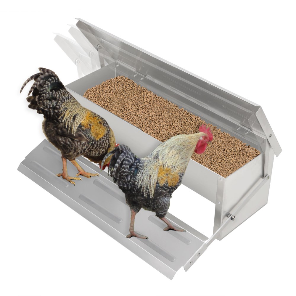 Manufacture Alumimun Automatic Chicken Dog Pet Treadle Feeder