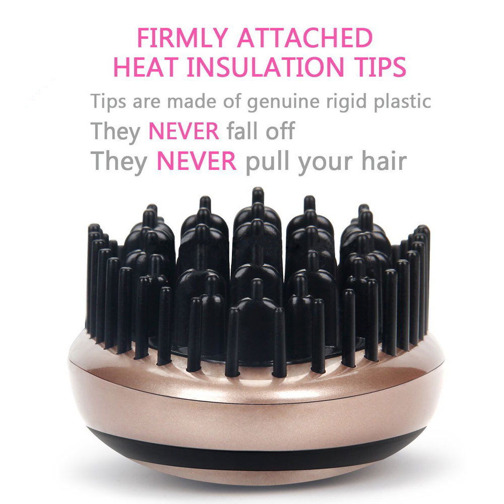 Wholesale low prices custom logo gold automatic electric professional electric fast hair straightener brush ceramic