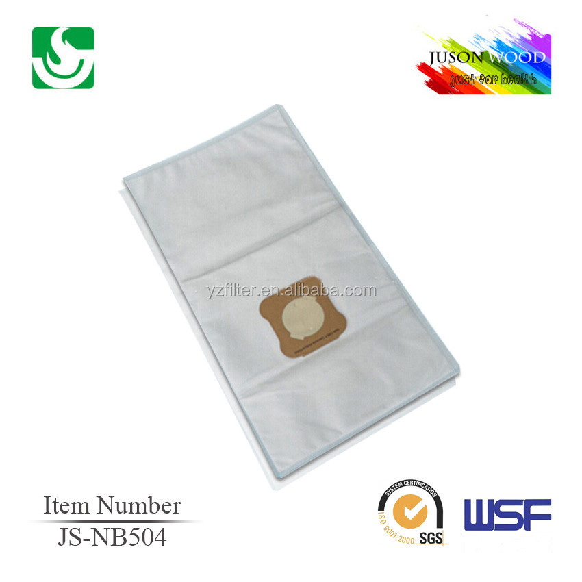 JS-NB504 пользовательские опытных ткань мешок пылесоса микрофибры