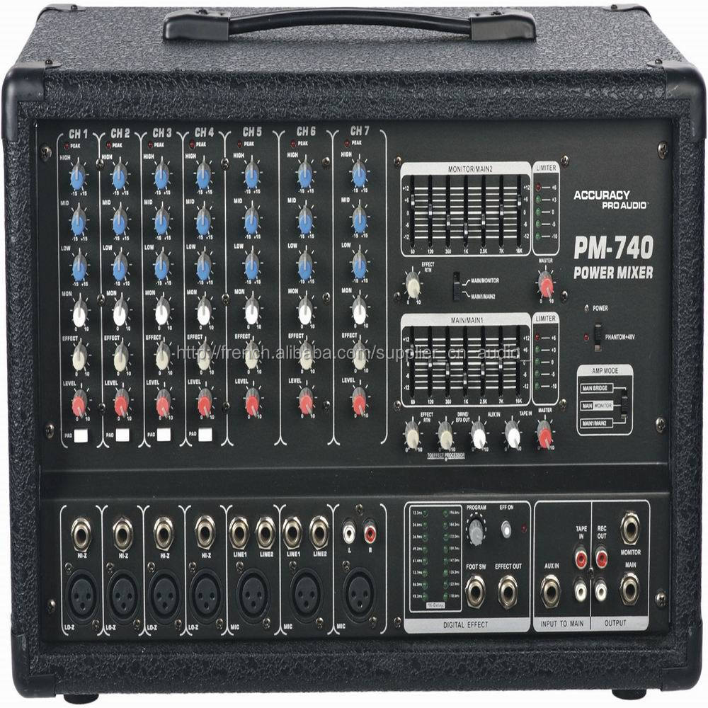 Professional Audio Mixer avec DSP effets PM740Éclairage, audio et
