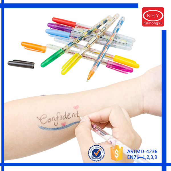 Kids Fun Gift Series Cool Temporary Glitter Ink Washable Tattoo Gel Pen