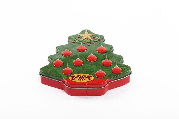 クリスマスツリーオーナメントクリスマスツリー形のブリキの箱クリスマスの装飾仕入れ・メーカー・工場