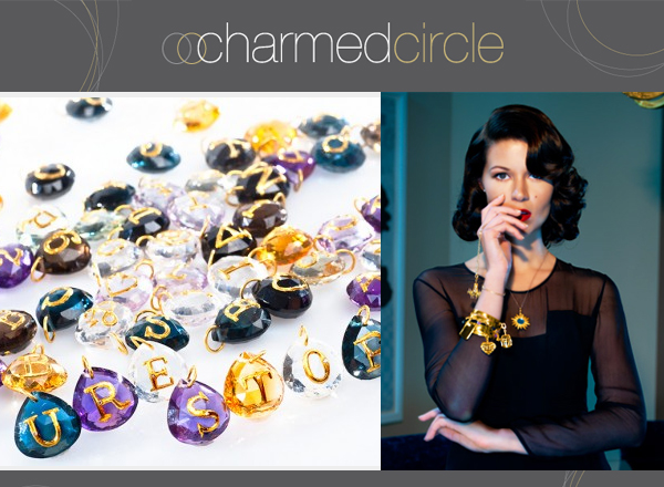 [ Charmed Circle チャームド サークル ] 天然石 イニシャル ネックレス 透明感のある 天然石 がお洒落 パーティー にも合う ラグジュアリー イニシャル ネックレス アクセサリー問屋・仕入れ・卸・卸売り