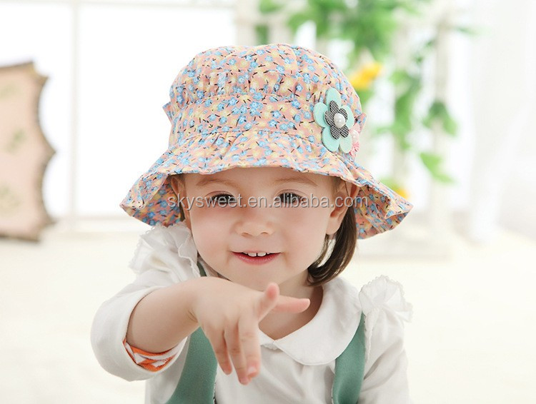 2016赤ちゃん夏帽子花柄ビーニー帽子とキャップ仕入れ・メーカー・工場
