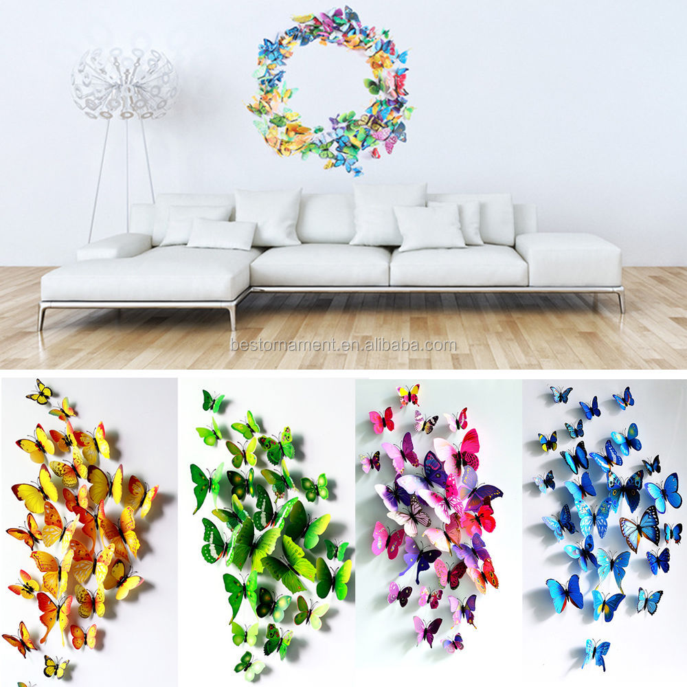 Download Home Garden Decals Stickers Vinyl Art Home Decor Sticker Art Design Decal Wall Stickers Room Decorations 3d Butterfly Defcollective Com