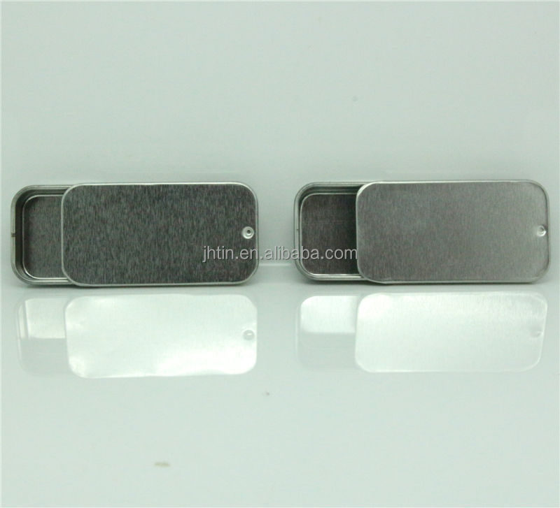 good price no printing tin box with sliding Lid for chewing Gum