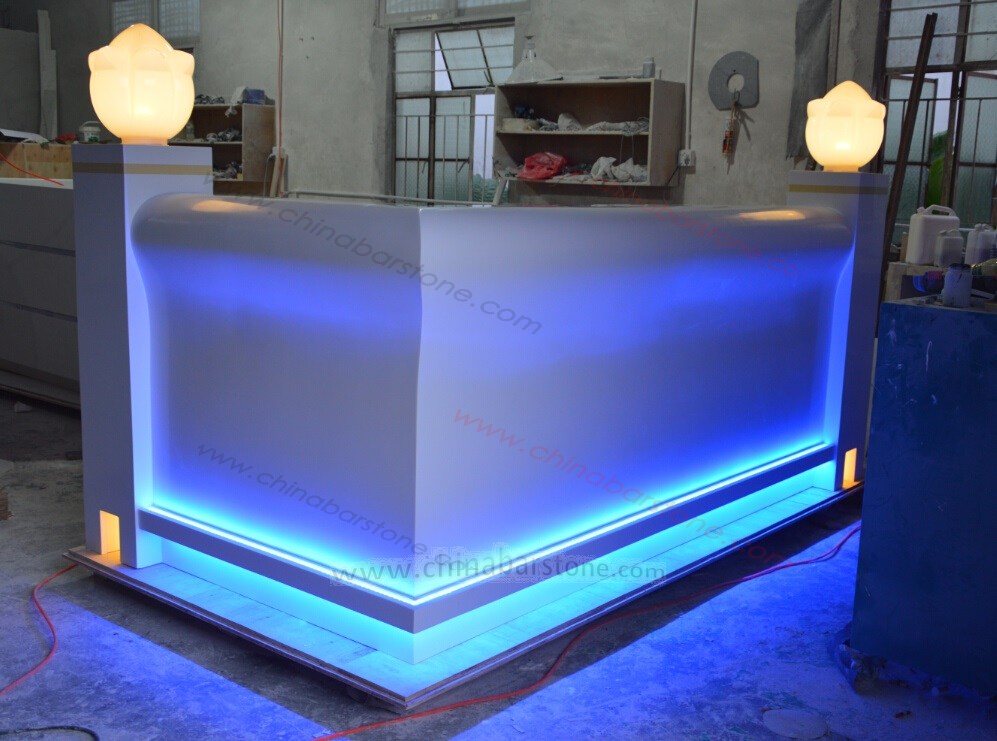 中国製造アクリル固体表面点灯しているledホームバーカウンターモダンなデザイン仕入れ・メーカー・工場