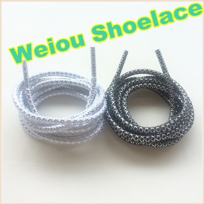 black laces with silver tips