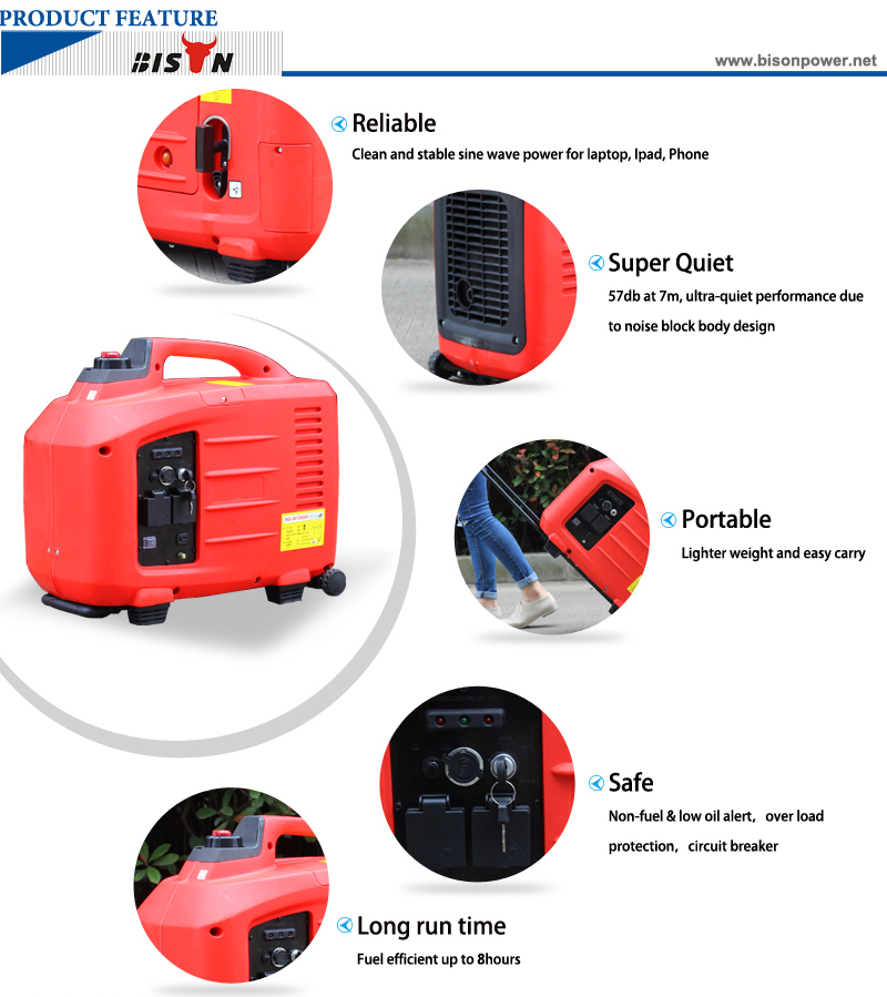 3.1kw Super Quiet Camping Use Portable Inverter Generator BSX3602 BISON