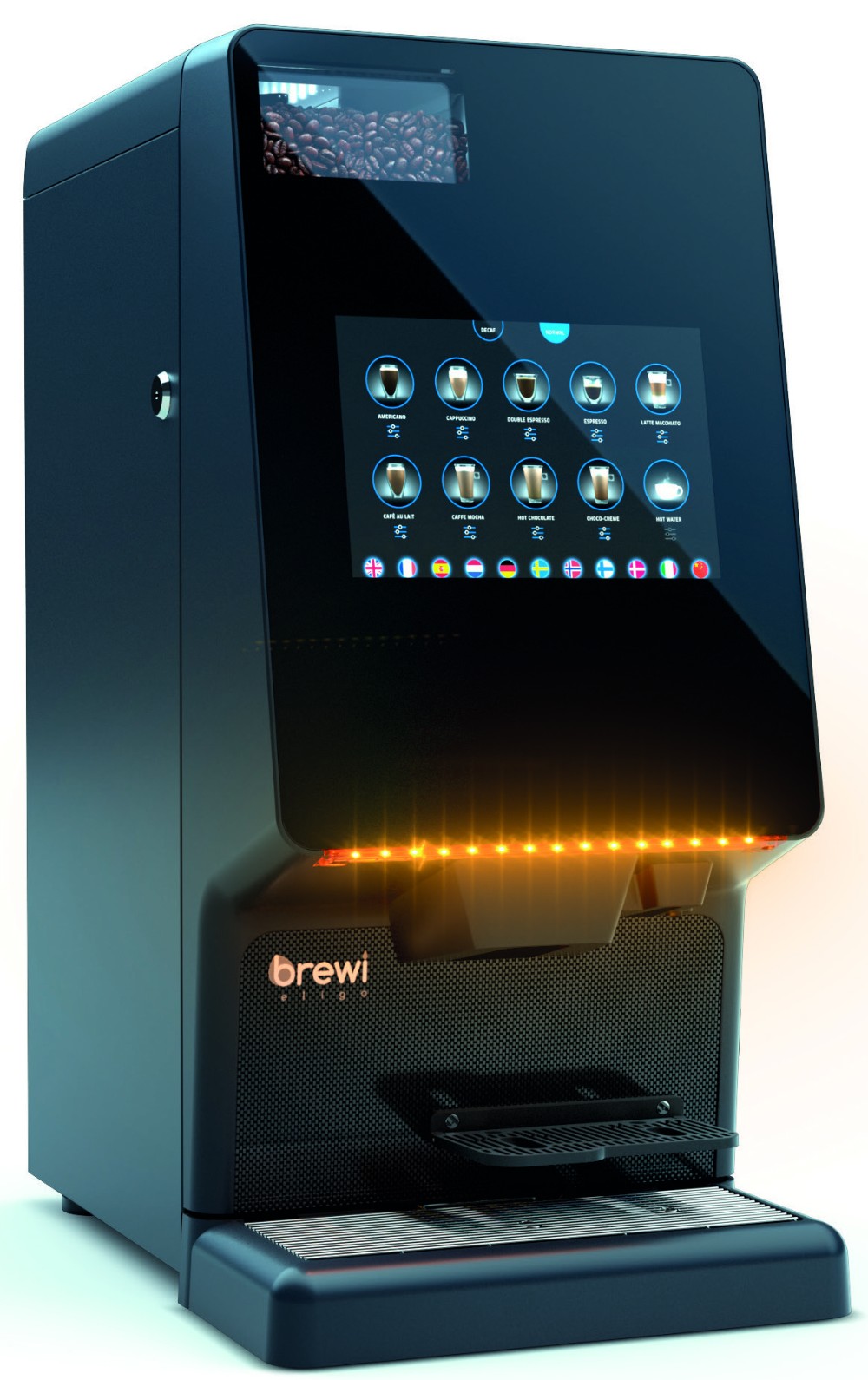 Minibar Cafeteria Touch Screen Automatic Commercial Coffee Machine –  Triangle Bean Machines