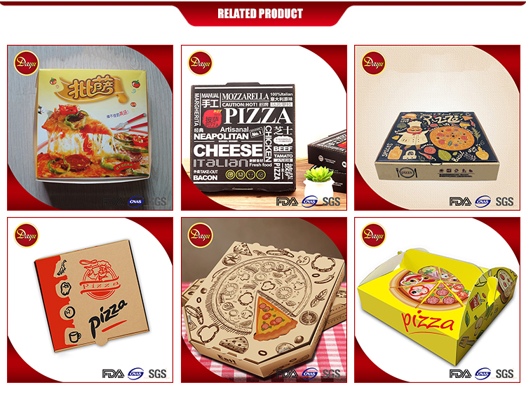Different Size Custom Recycle Printed Cartoon Paper Frozen Pizza Box