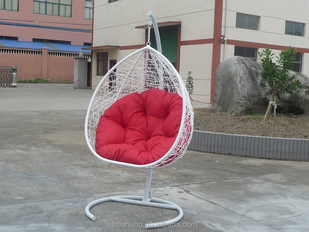 2015 outdoor garden patio furniture white rattan swing hanging