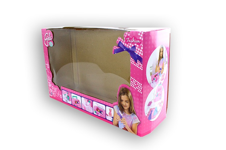 人気のトップ売主段ボール人形包装紙箱でクリアウィンドウ使用用プロモーション仕入れ・メーカー・工場