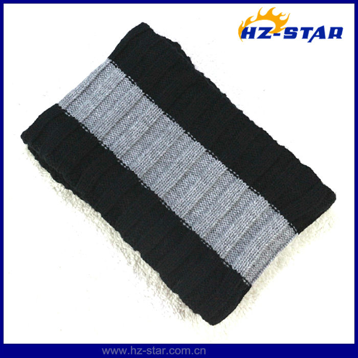 新しい黒とグレーのストライプhzm-13555冬用帽子pompomneckwarmer編み物セット子供のための仕入れ・メーカー・工場
