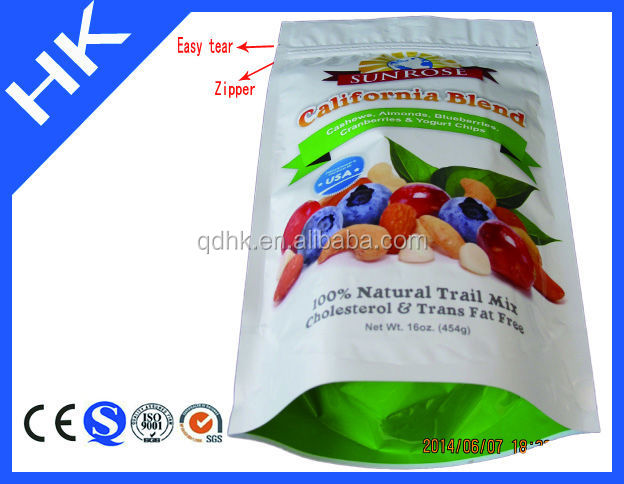 Custom printed Plastic fresh vegetable bag/ fresh fruit pouch with ziplock