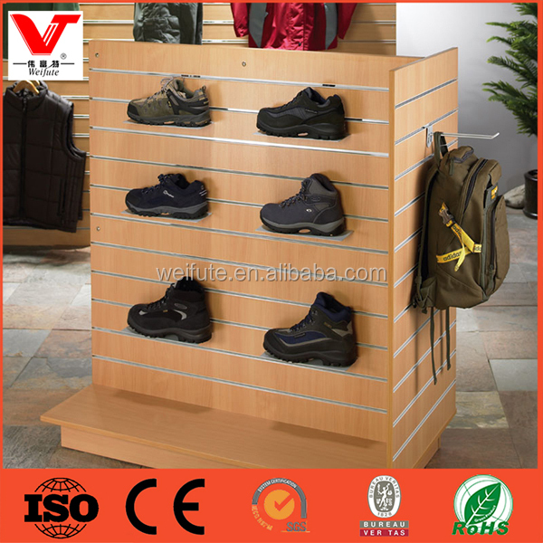 Four Sided Shoes Slat Wall Display Stand For Shoe Shop Buy Slat Wall