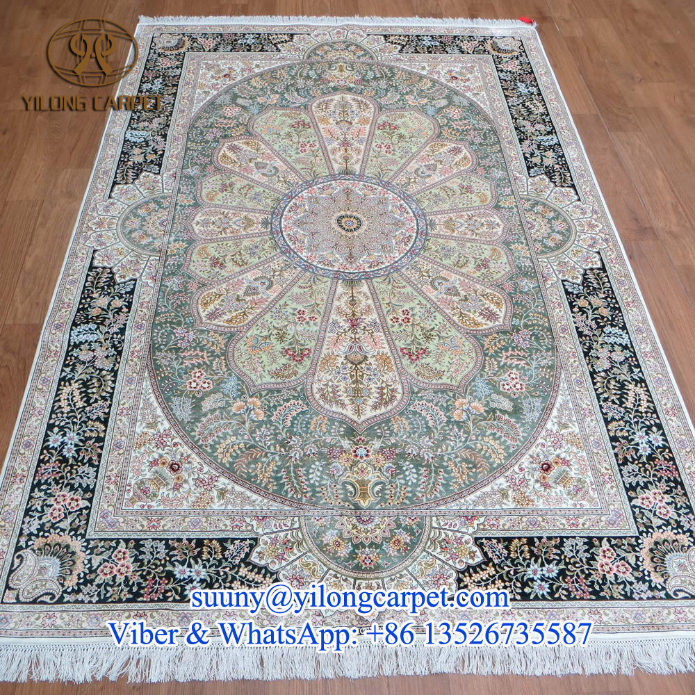 Klassieke ontwerp van handgemaakte turkse beige 5x7.5ft dubbele ...