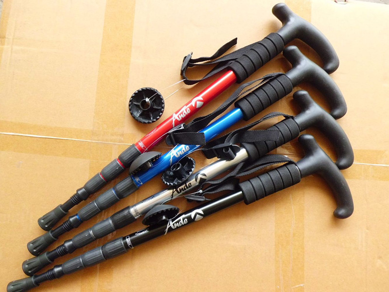 寧海登山杖を供給するアーンドラ4t- ハンドルアルミトレッキングポール湾曲したハンドルの杖杖問屋・仕入れ・卸・卸売り