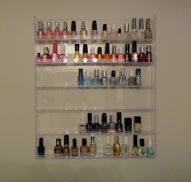 Clear Acrylic Wall Mounted Nail Polish Display Shelf Buy Acrylic Nail