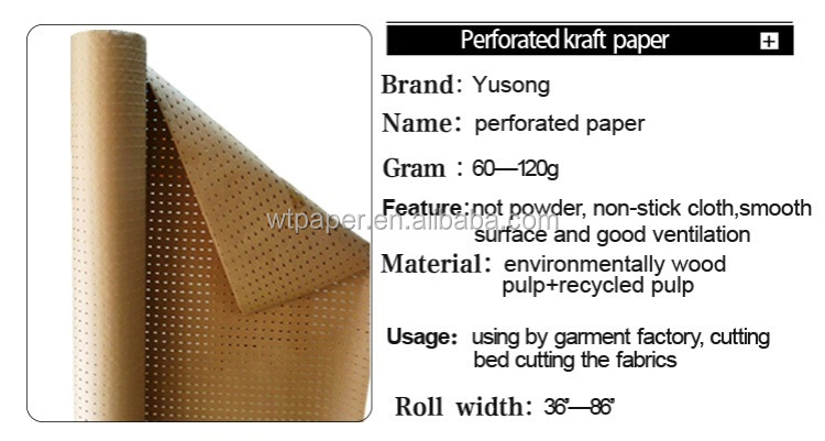 穿孔80グラム茶色クラフト紙縫製工場用仕入れ・メーカー・工場