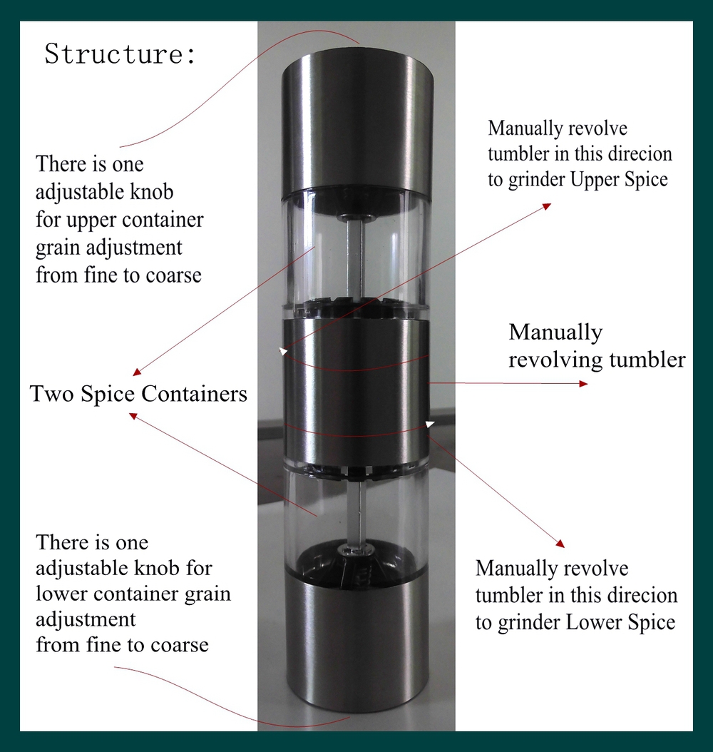 duet- function pepper grind mill