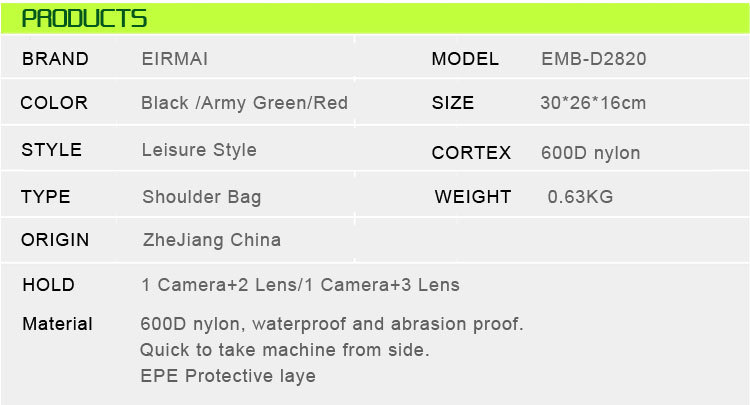 ベストセラーの旅行2014年eirmaid2820shoulderbag写真撮影問屋・仕入れ・卸・卸売り