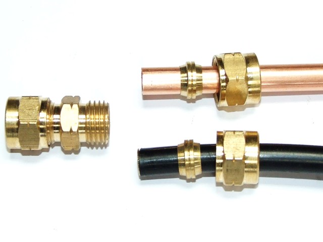 Brass swagelok compression fitting
