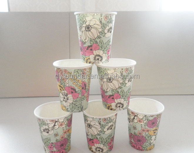 Printed paper cup with customized logo