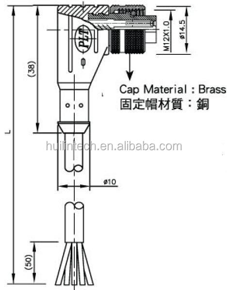 航空メスプラグソケットm12頂点アンフェノールコネクタ直角仕入れ・メーカー・工場