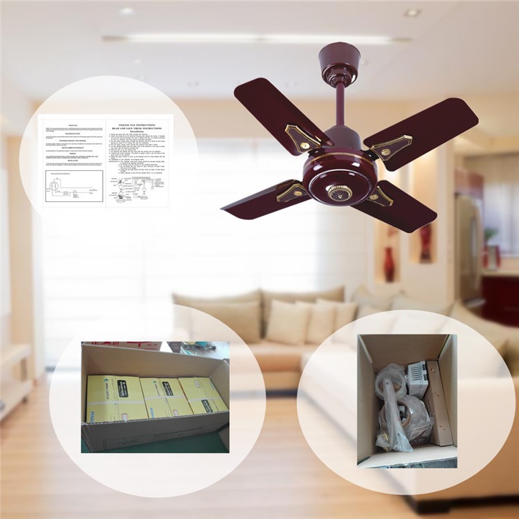 24 Inch Mini Orient High Speed Fancy Brown Color Ceiling Fan Price