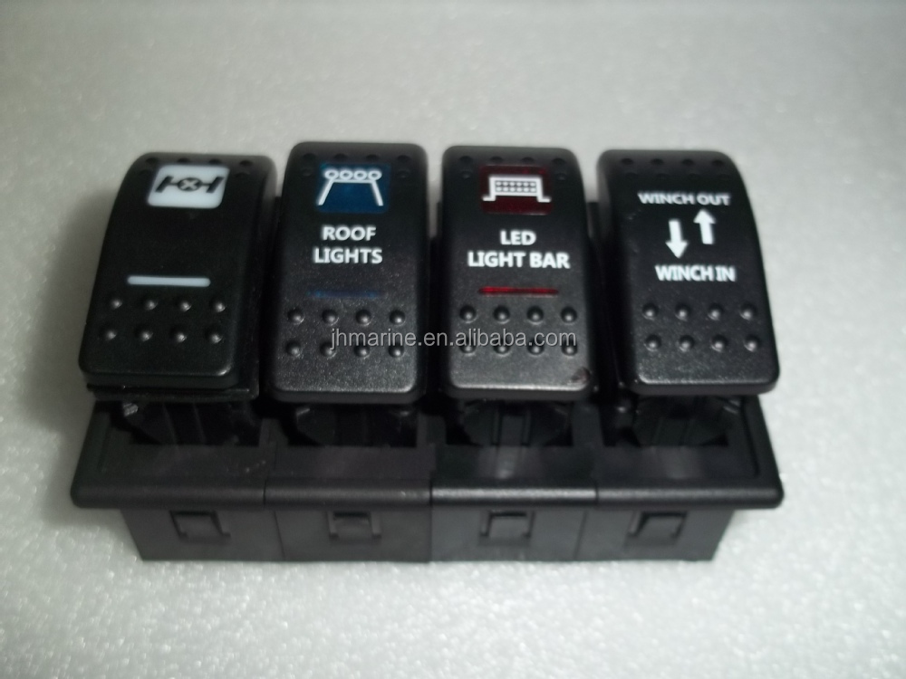 12V waterproof 3 position rocker switch ip68
