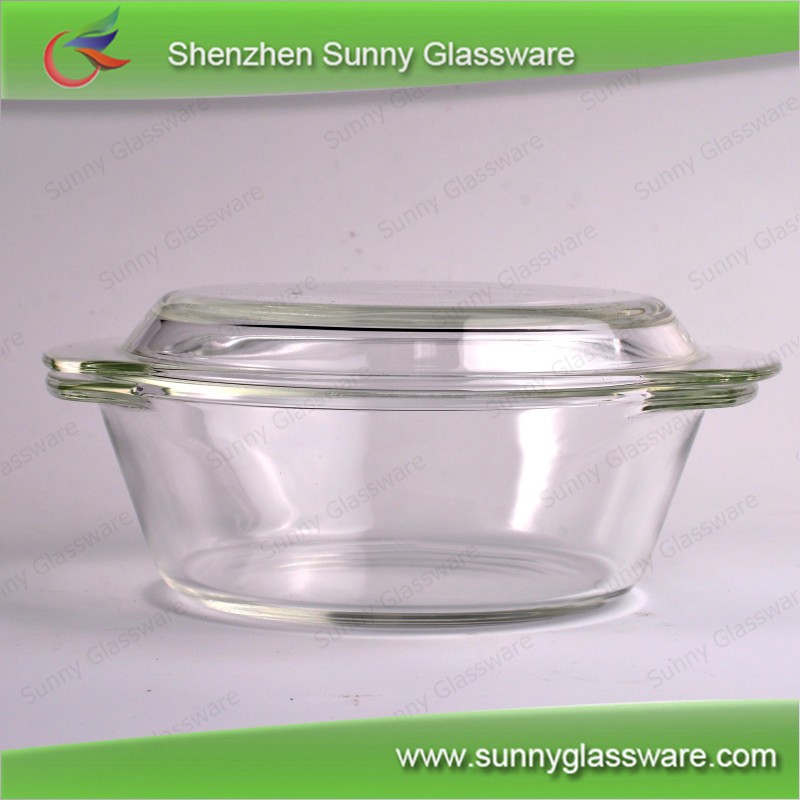 High Borosilicate Heat Resistant Glass Oven Bowl with Lid c
