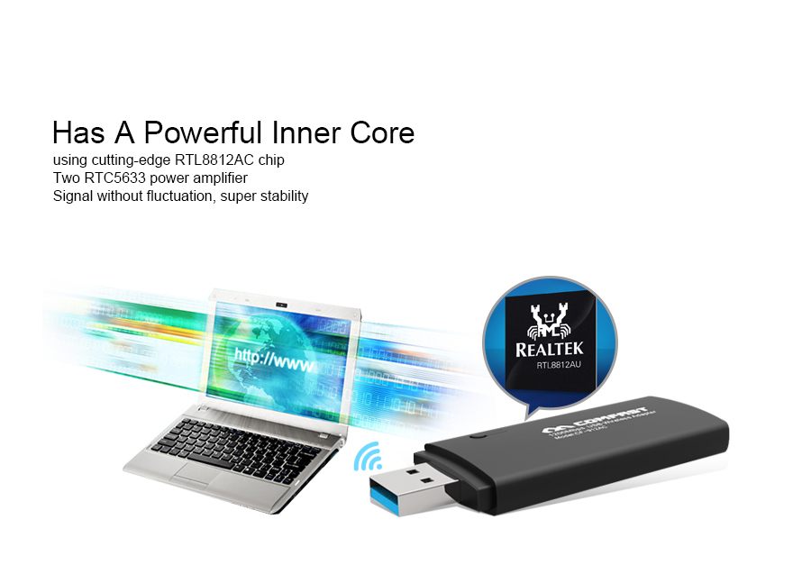 Hot Sale 2015 COMFAST CF-912AC 802.11AC 1200M laptop Zigbee USB Wireless/WiFi Dongle 2.4Ghz/5.8Ghz