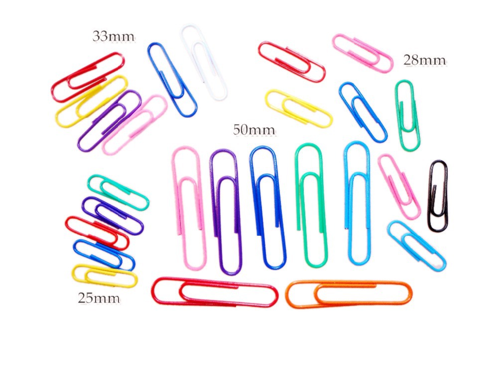 Various Size Multicolor Metal Paper Clip 100pcs To A Box,Office