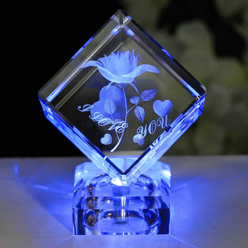 3d Laser Engraving Crystal Cube With Led Light Buy Crystal Cube,3d
