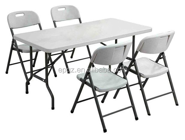 White Plastic Outdoor Table And Chair Plastic Folding Table And