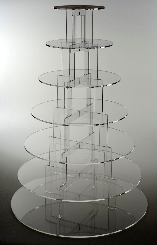 7 tier transparent acrylic square wedding cake stands (1).JPG
