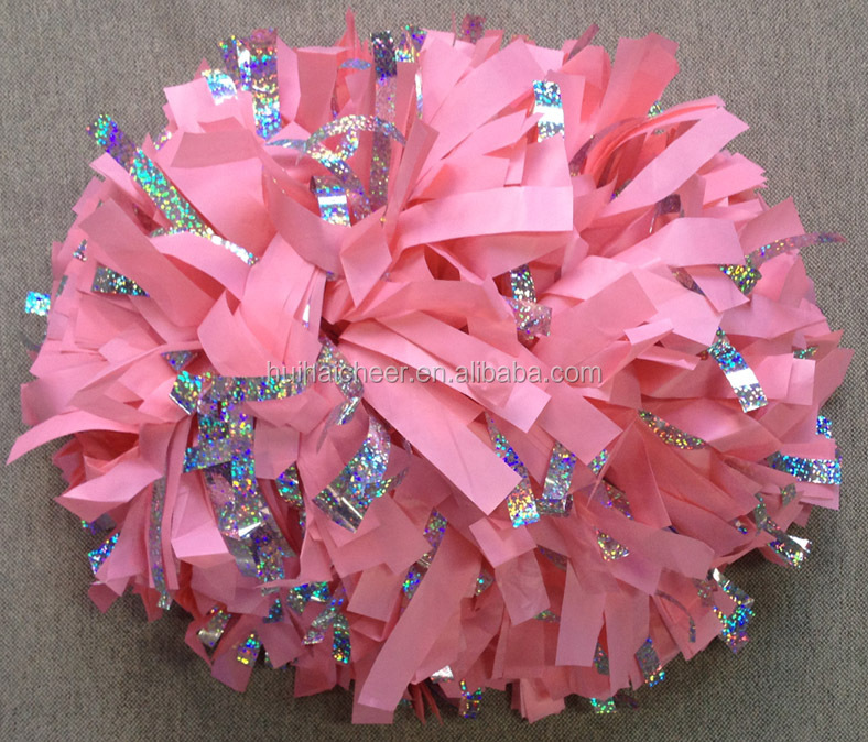 Pink Blue and White Cheerleader Pom Poms 