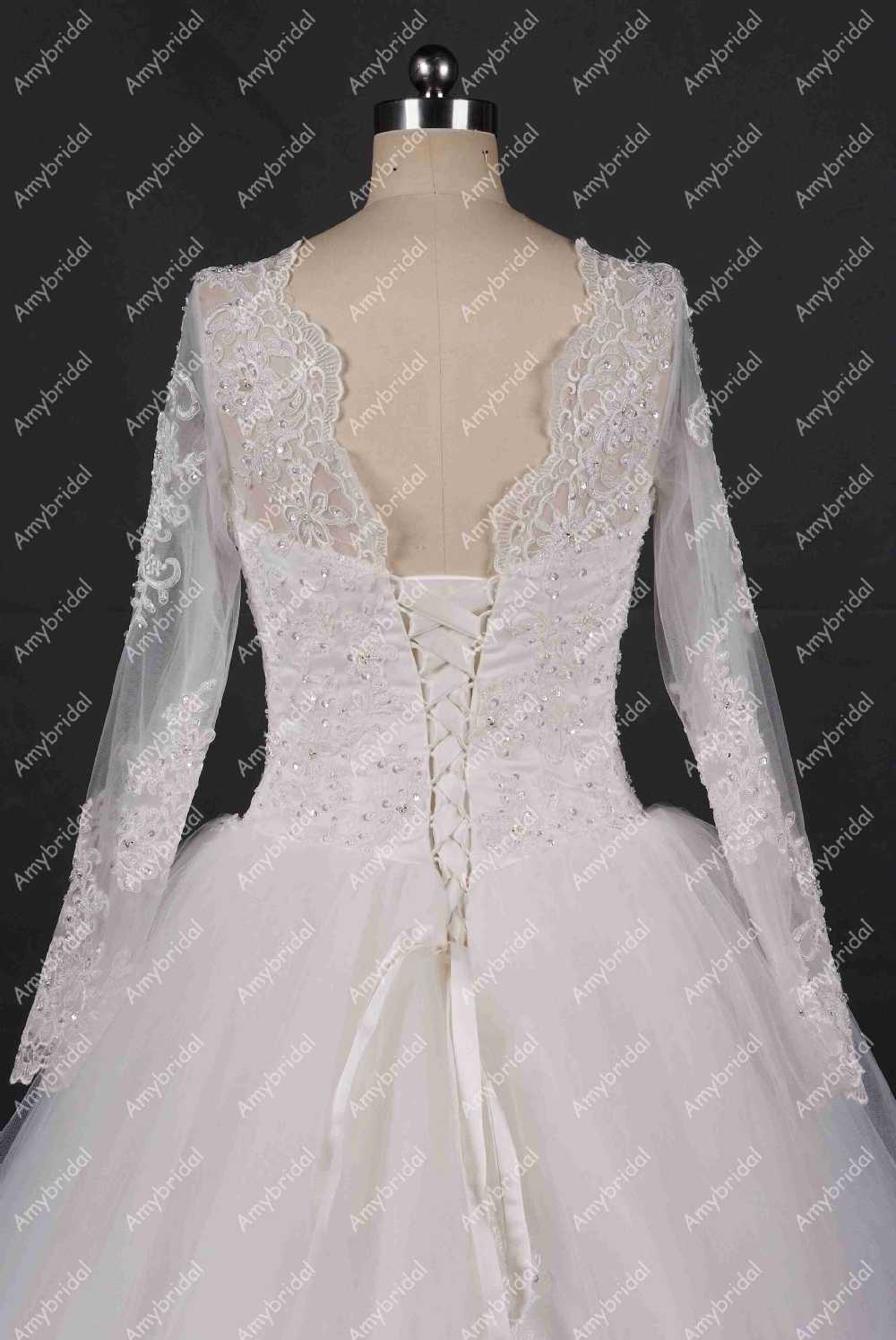 レースロングスリーブam0490実像の夜会服のウェディングドレス仕入れ・メーカー・工場