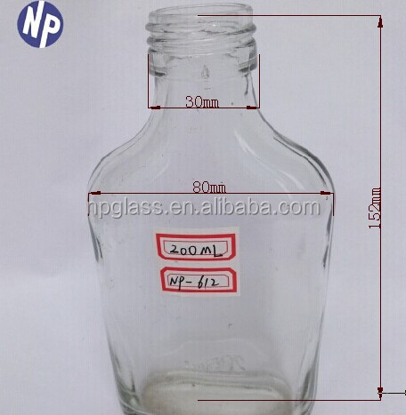 平らな形をした20cl白ガラスの酒瓶アルミスクリューキャップ仕入れ・メーカー・工場