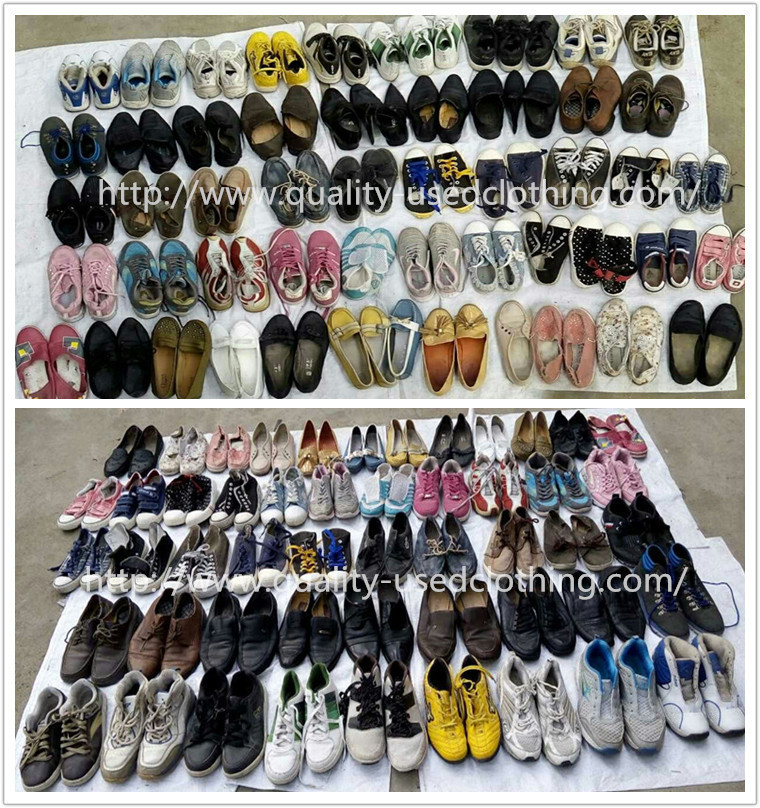 韓国が使用2016新しいファッションの女性用の服ドレスの男性の靴販売で使用される秒針の古い摩耗の古着と靴仕入れ・メーカー・工場