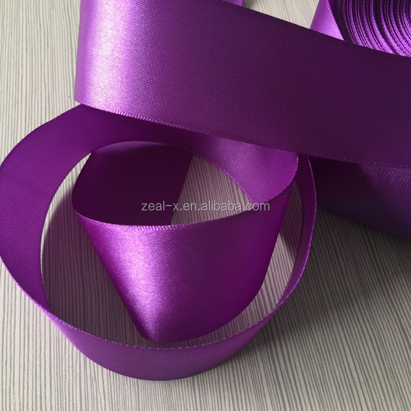 装飾的なポリエステル2015紫色のサテンのリボン仕入れ・メーカー・工場