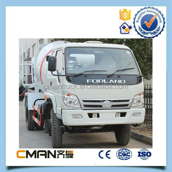 中国の有名なブランド4x2の福田forlandミニディーゼルコンクリートミキサー車5m3熱い販売仕入れ・メーカー・工場