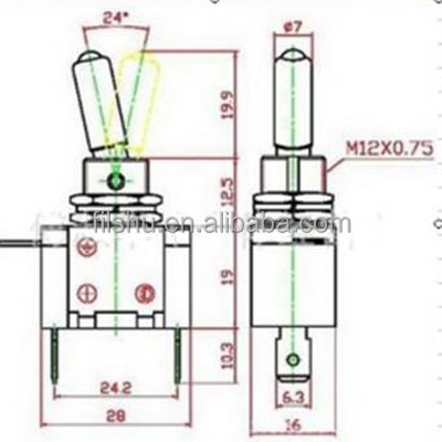 車のオートカバー12v20a赤色led自動車用トグルスイッチ問屋・仕入れ・卸・卸売り