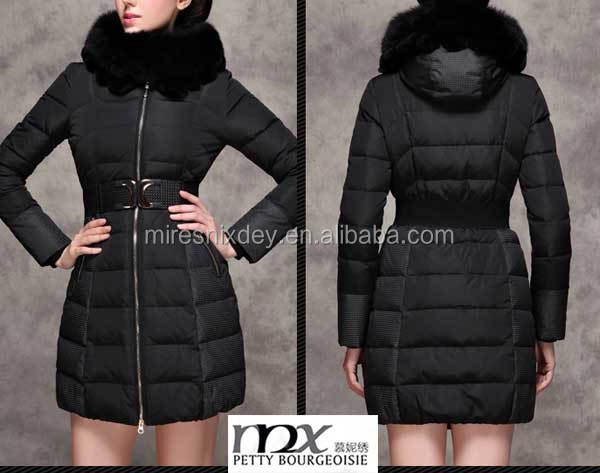 トップブランドヨーロピアンスタイル暖かい女性のジャケットの女性がダウン毛皮襟とsleelveを仕入れ・メーカー・工場